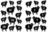 Mini Counting Sheep Wall Stickers