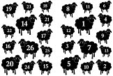 Mini Counting Sheep Wall Stickers
