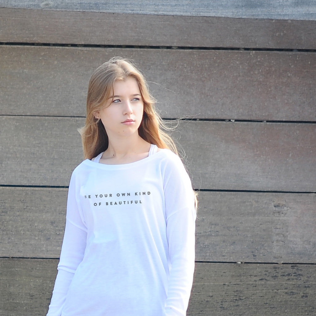 'Be Your Own Kind of Beautiful' Long Sleeve Flowy Tee