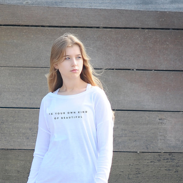 'Be Your Own Kind of Beautiful' Long Sleeve Flowy Tee
