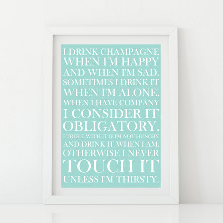'Too Glam to Give a Damn' Print