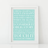 'Champagne'  Print