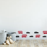 Mini London Buses And Cab Wall Stickers