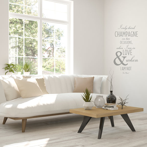Champagne Quote Wall Sticker