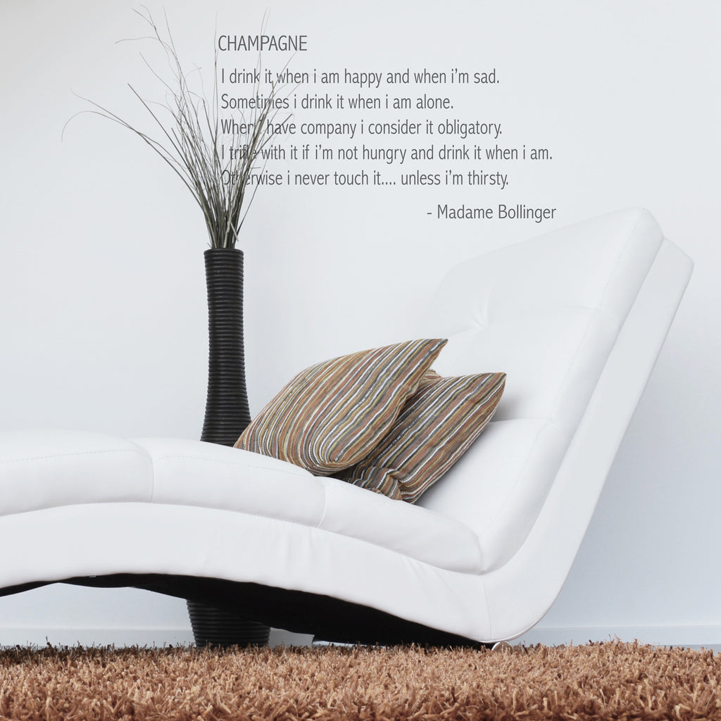Champagne Quote Wall Sticker