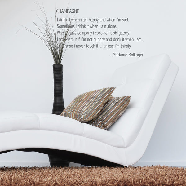 Champagne Quote Wall Sticker