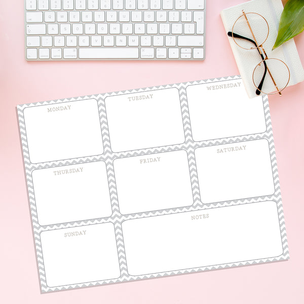 Chevron Pattern Magnetic Planner