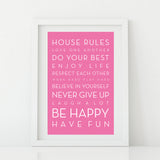 House Rules Print
