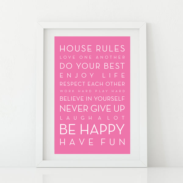 House Rules Print