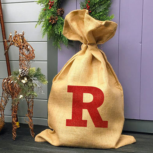 Personalised Glitter Initial Christmas Sack