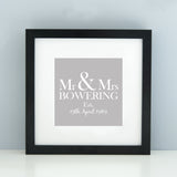 'Mr & Mrs' Personalised Print