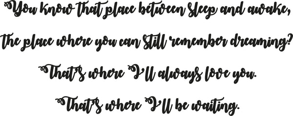 'I'll Be Waiting' Wall Sticker