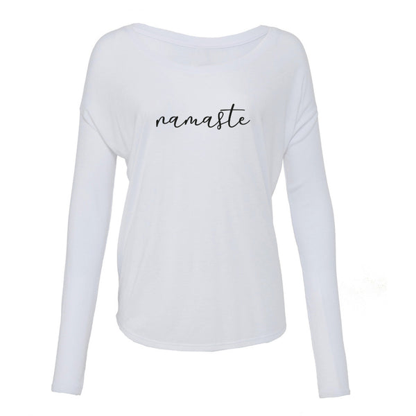 'Namaste' Long Sleeve Flowy Tee
