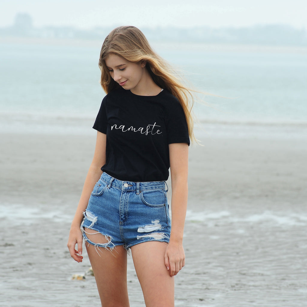 'Namaste' Short Sleeve fitted Tee