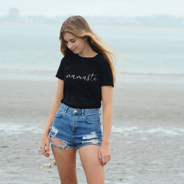 'Namaste' Short Sleeve fitted Tee