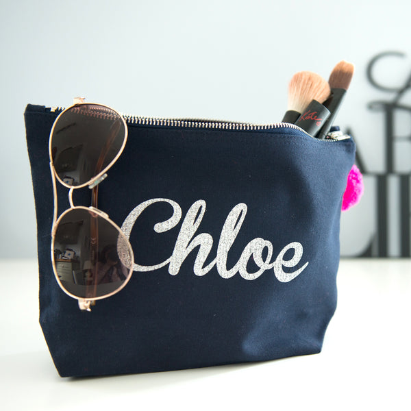 Personalised Flat base make up bag