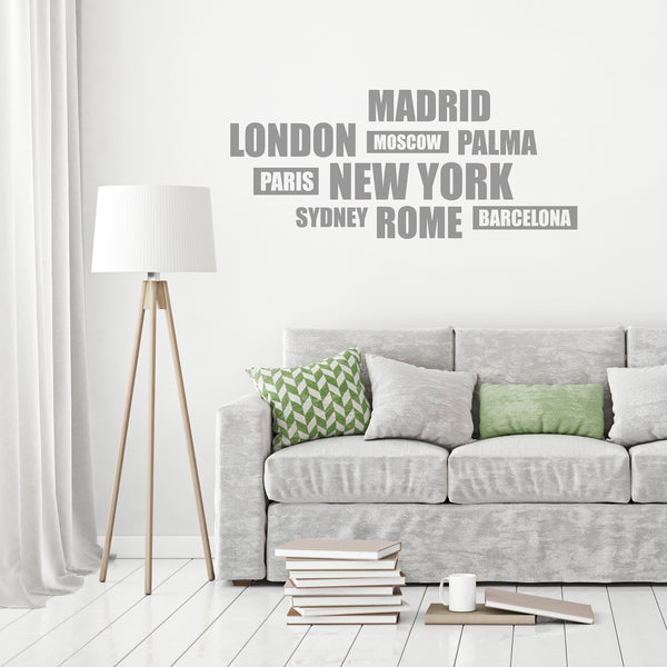 'Cities' Wall Sticker