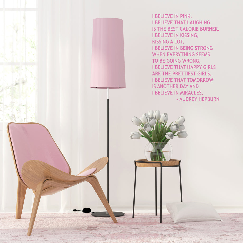 'I Believe in Pink' Wall Sticker