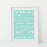 'Playroom Rules' Print