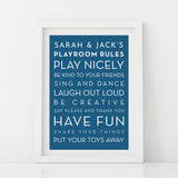 'Playroom rules' Personalised Print