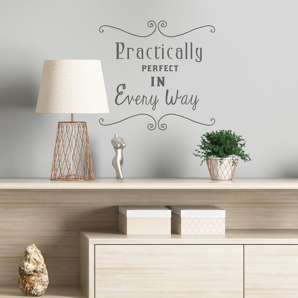 'Practically Perfect' Wall Sticker