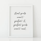 'Real Girls aren't Perfect' Print