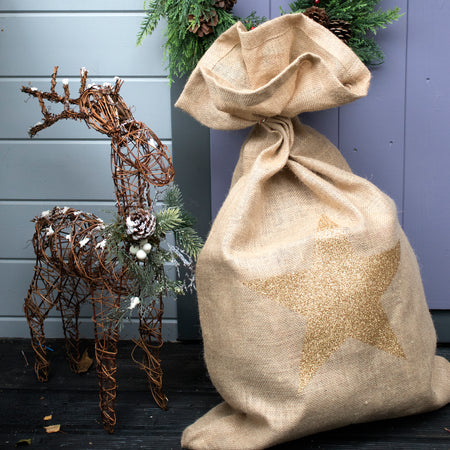 Red Glitter Merry Christmas Sack