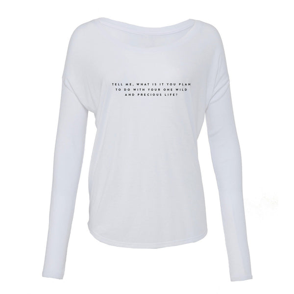 'Tell Me' Long Sleeved Flowy Tee