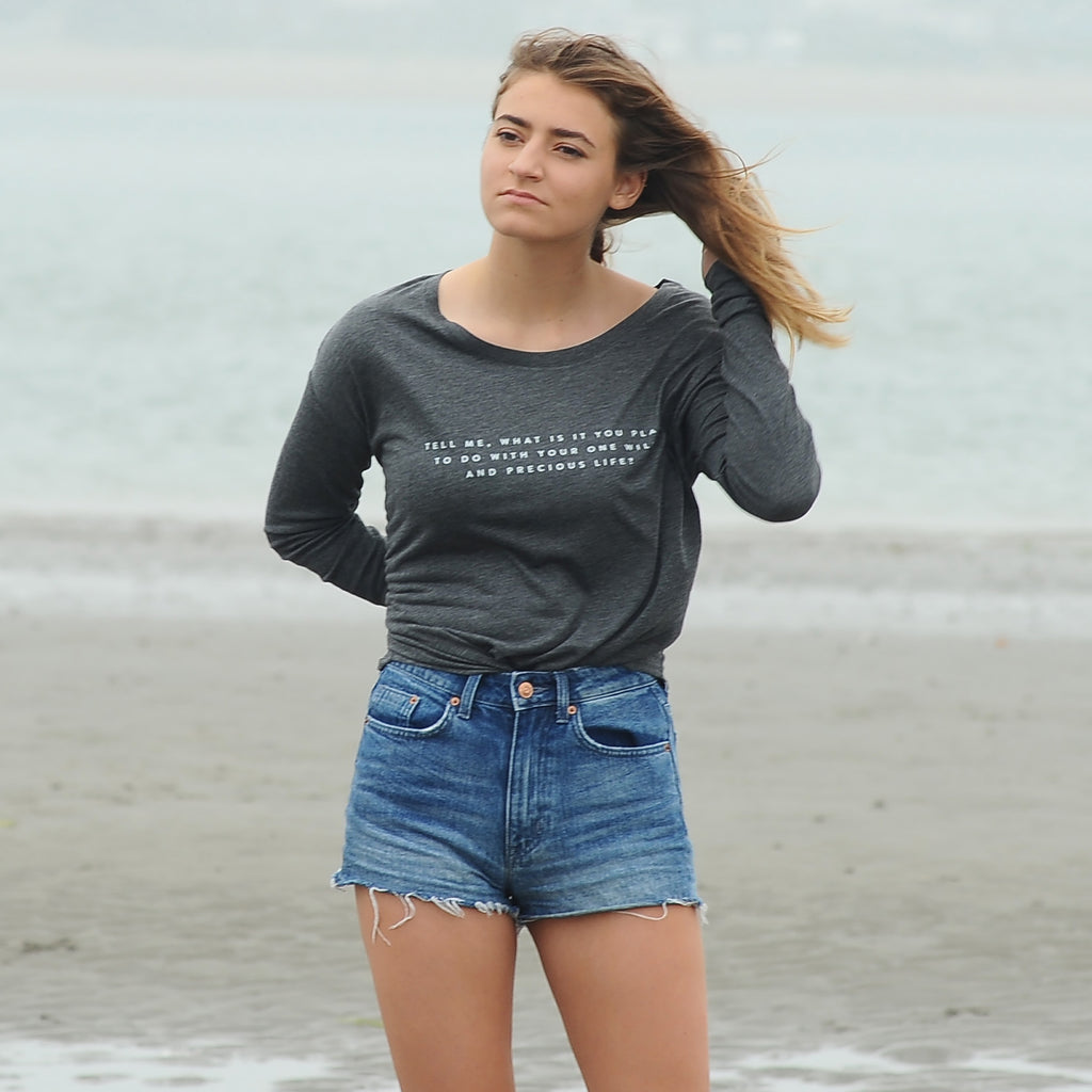 'Tell Me' Long Sleeved Flowy Tee