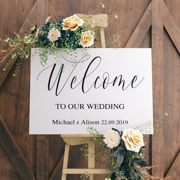 Personalised Welcome Wedding sign