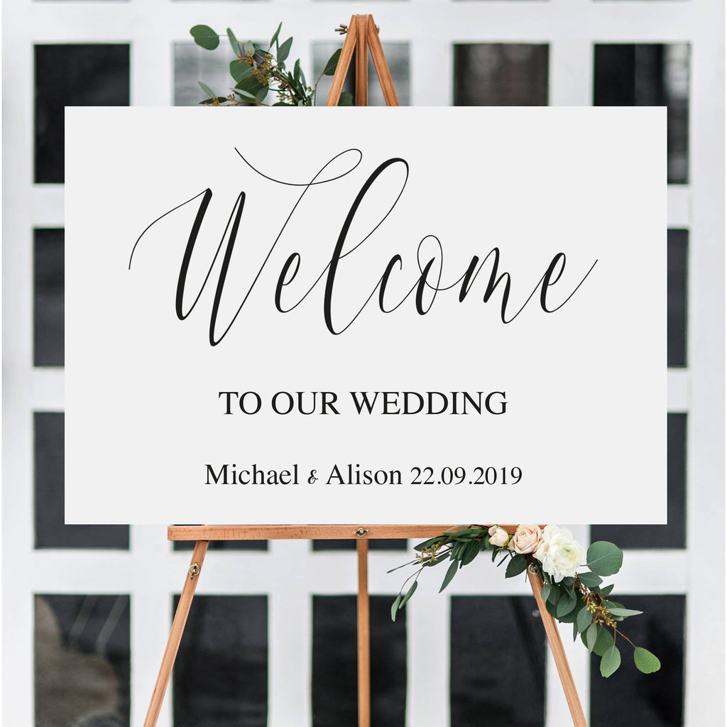 Personalised Welcome Wedding sign