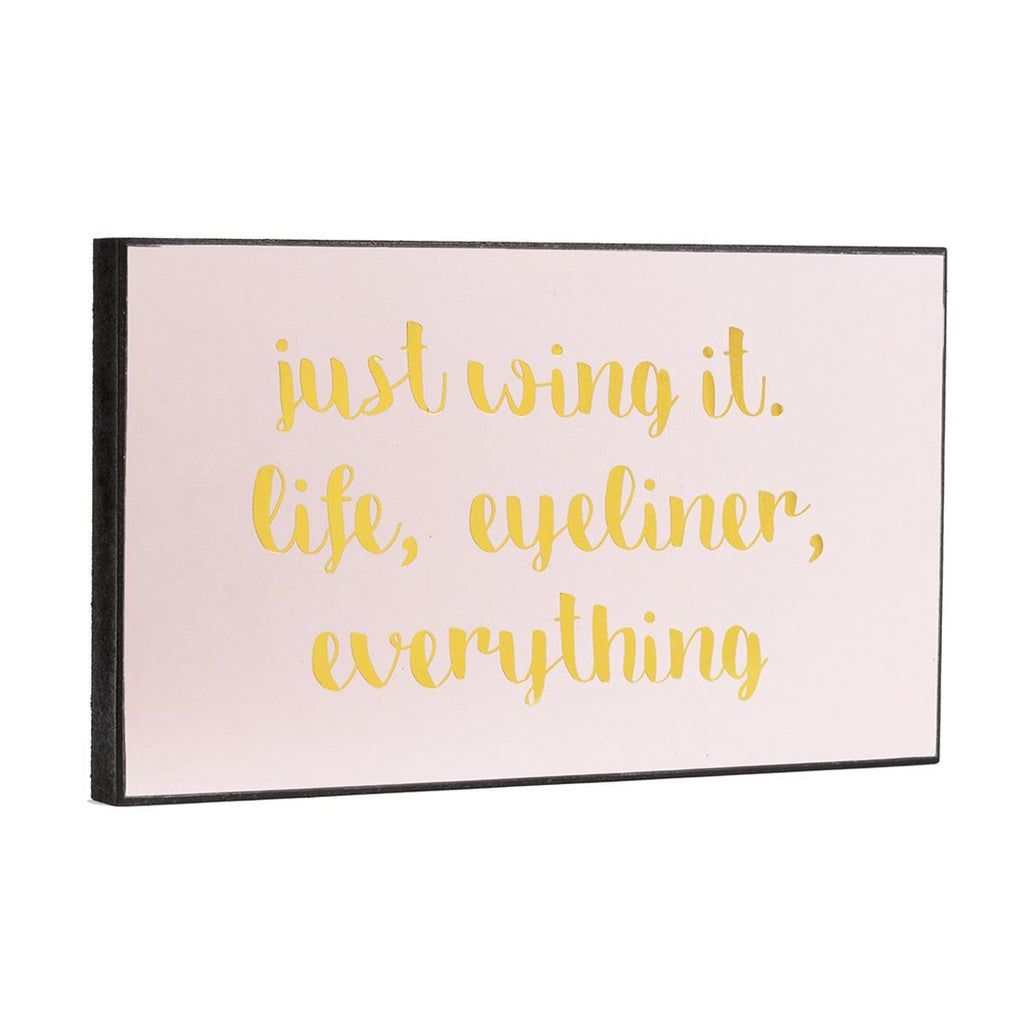 Just Wing It' plaque