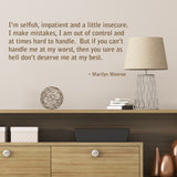 'I Am Selfish'  Quote Wall Sticker