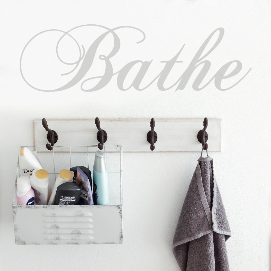 Swirly 'Bathe' Wall Sticker