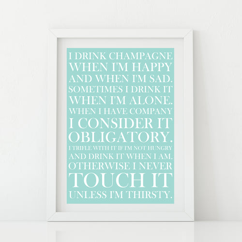 'Champagne'  Print