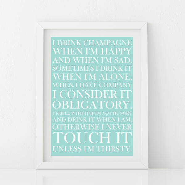 'Champagne'  Print