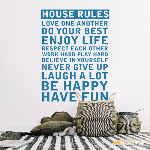 House Rules Wall Sticker