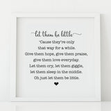 'Let them be Little' Print