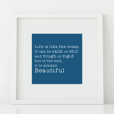 'Life is short smile' Print