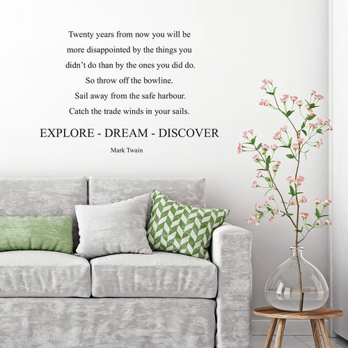 'Explore-Dream-Discover' Wall Sticker