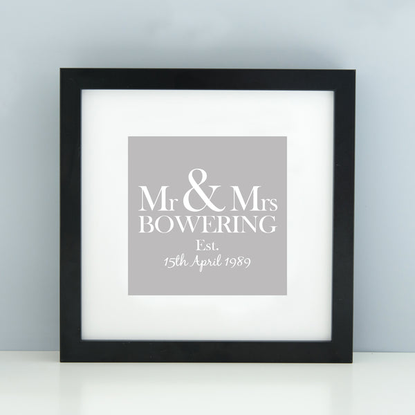 'Mr & Mrs' Personalised Print