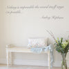 'Nothing is Impossible' Quote Wall Sticker